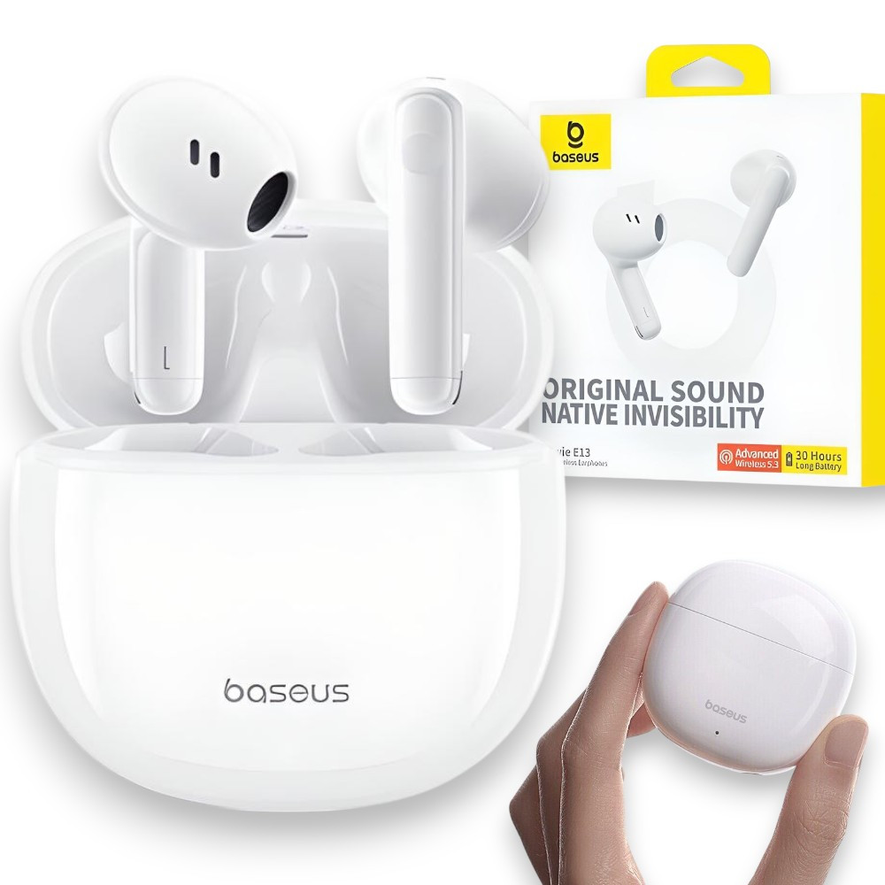 Бездротові Bluetooth-навушники AirPods Baseus Bowie E13, Bluetooth-гарнітура навушники для айфона, білий