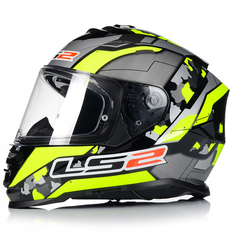 Мотошолом LS2 FF800 Storm II Cyborg H-V Yellow Grey