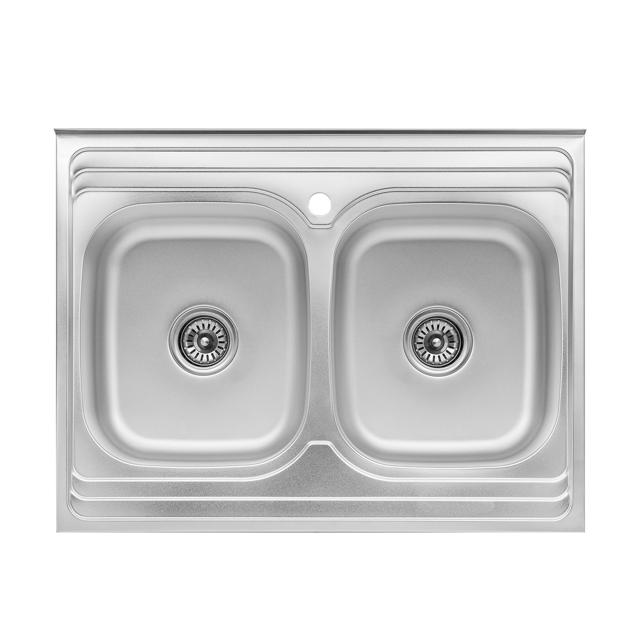 Кухонна мийка накладна Kroner KRP Satin - 6080Z (0.8 мм), фото 1