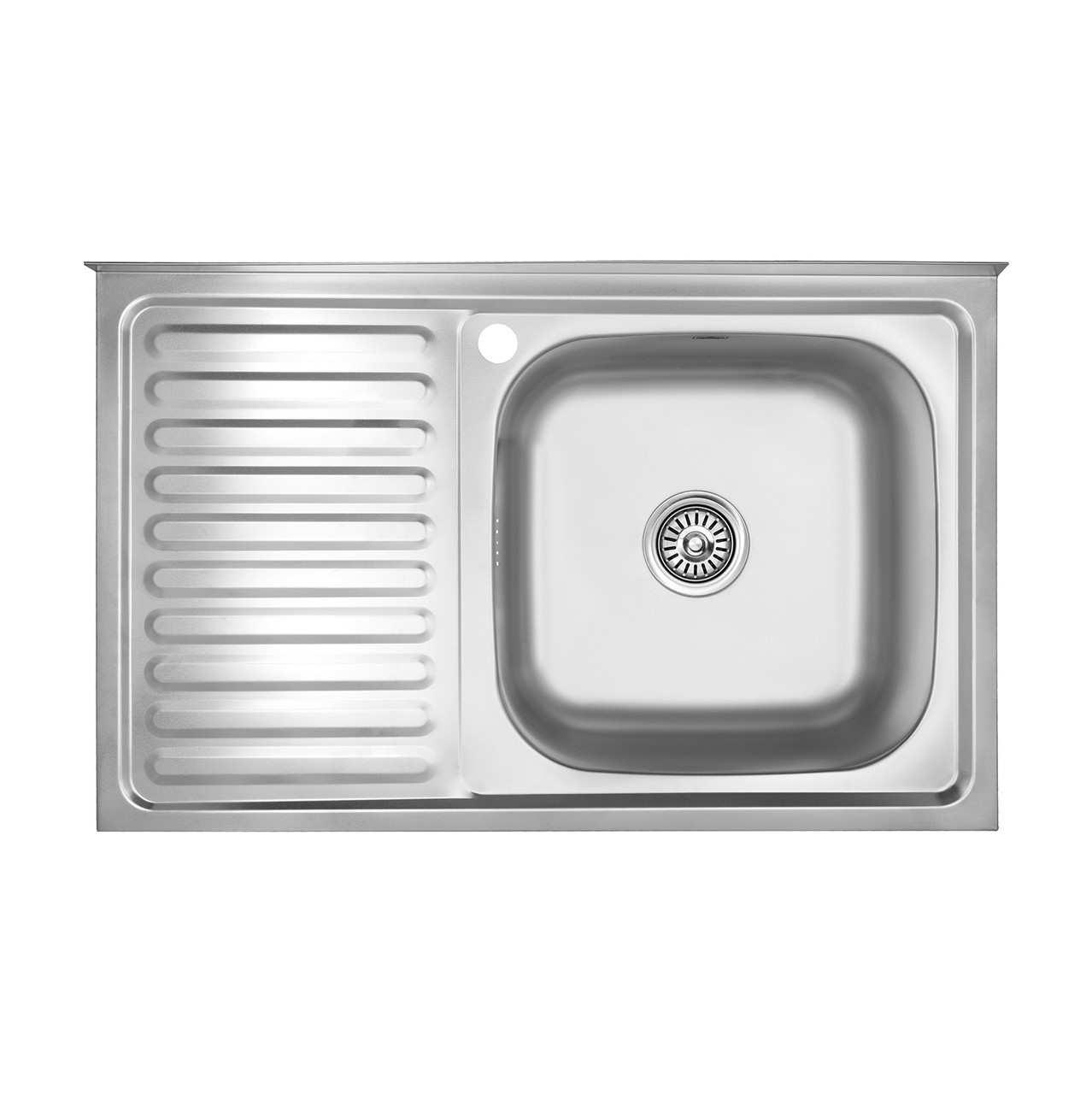 Кухонна мийка накладна Kroner KRP Satin - 5080R (0.8 мм), фото 1