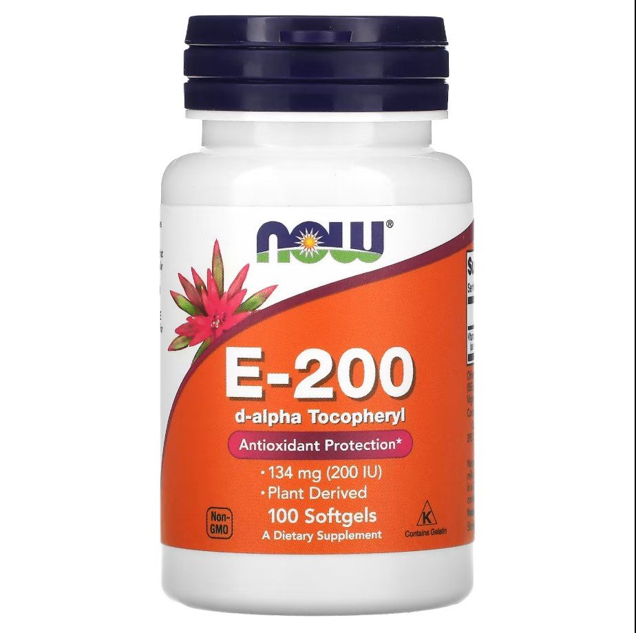 E-200 134 мг 200 IU Now Foods 100 капсул