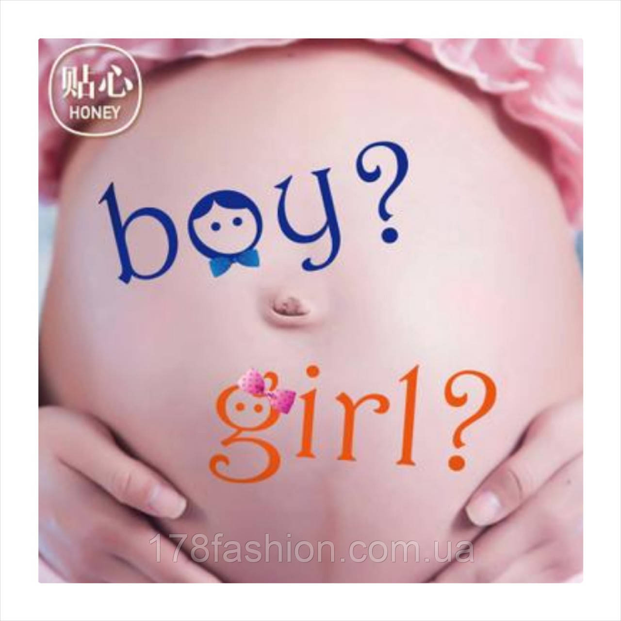 Наклейка на вагітний животик для фотосесії №3, фото 1