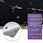 Стінова самоклеюча РЕТ плитка Чорний мармур 600*300*2 mm, фото 3