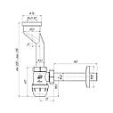 Сифон для пісуара ANIplast з виходом на 32 мм, з прямою трубою U1003EU, фото 2