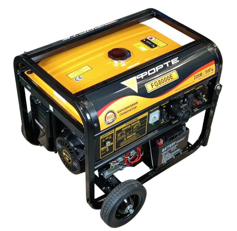 Генератор бензиновий Forte FG8000E, 6000 Вт, 25 л, 74 дБ