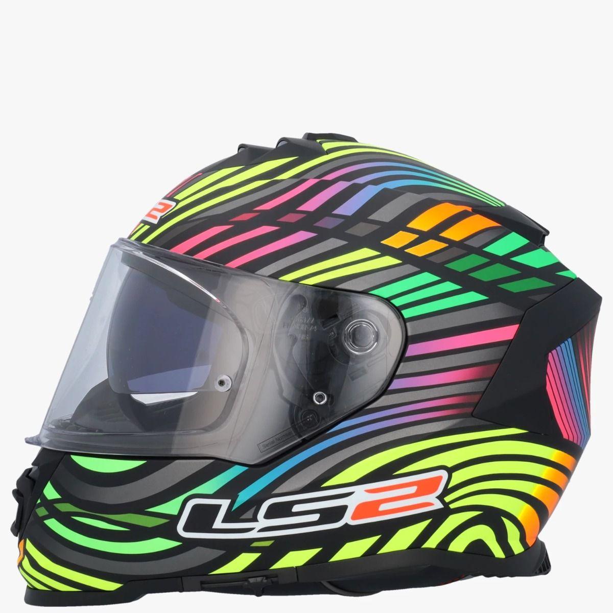 Мотошолом LS2 FF800 Storm II Power Storm Power Matt Black Rainbow