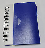 Блокнот на спіралі (A7) 03144-22 пластикова обкладинка, бічна спіраль, з ручкою