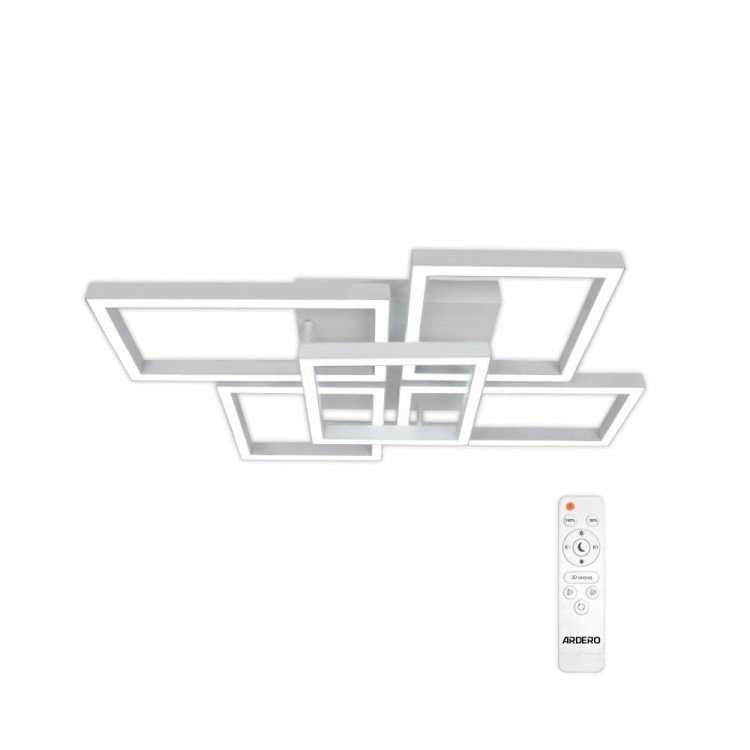 Світлодіодний світильник AL6495-1ARD URBAN W 95Вт WHITE Ardero 3000-6000К 3600Lm с пультом ДУ APP-IP20 710х490х95мм