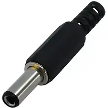 Штекер живлення DC TCOM, 5.5/2.5мм, довжина 14 мм, корпус пластику 1уп-50 шт.