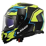 Мотошолом LS2 FF800 Storm II Tracker black/yellow, фото 4