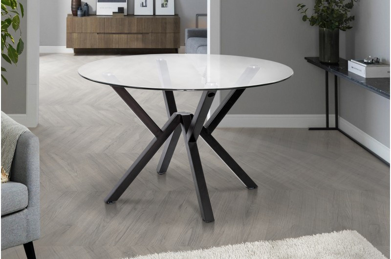 Скляний стіл Джой Grace на металевих ніжках, фото 1