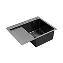 Кухонна мийка Kroner KRP Schwarze - 6350RHM PVD (3.0/1.0 мм), фото 3
