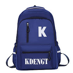 Рюкзак Lesko 5504 Blue підлітковий для ноутбука 14" водонепроникний 2 відділення 20-35 л