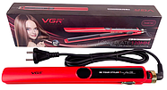 Прасочка-випрямляч для волосся з керамічним покриттям та дисплеєм VGR V-518, фото 5