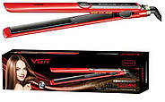 Прасочка-випрямляч для волосся з керамічним покриттям та дисплеєм VGR V-518, фото 4