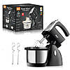 Стаціонарний міксер з чашею + насадки, від мережі, 1000Вт, RAF R6652 / Кухонний міксер для тесту / Міксер ручний, фото 10