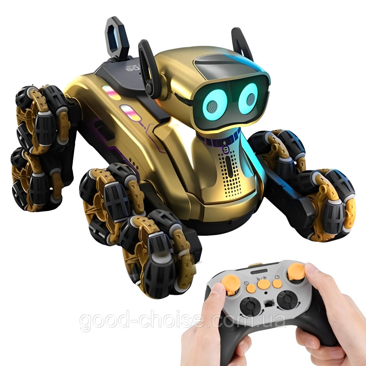 Трюковий робот собака з музикою та пультом, від USB, Stunt Robot Dog / Інтерактивний робот на радіокеруванні
