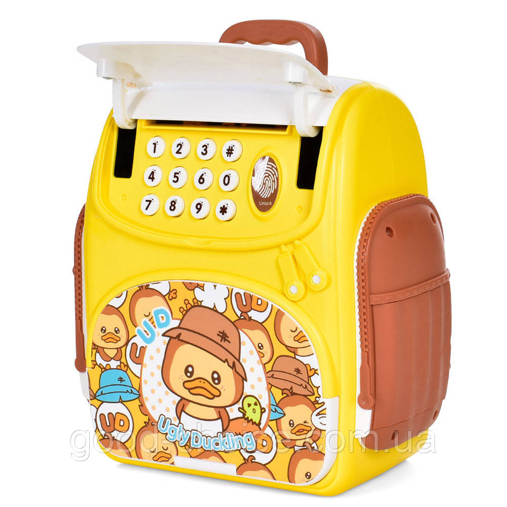 Електронна скарбничка сейф з кодовим замком, від батарейок, 20х18х10см, School Bag / Дитяча скарбничка, фото 1