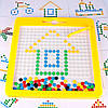 Магнітна дошка мозаїка зі стілусом, 32х32см / Дитяча магнітна мозаїка / Дошка для малювання з магнітами, фото 2