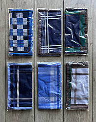 Чоловічі носові хустинки з бавовни в асортименті 30*30 см