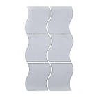 Дзеркальний декор акриловий самоклеючий 140*190мм срібло, 6шт (D) SW-00002510