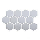 Дзеркальний декор акриловий самоклеючий 80*70мм срібло, 12шт (D) SW-00002511