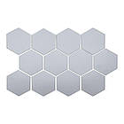 Дзеркальний декор акриловий самоклеючий 150*175мм срібло,12шт (D) SW-00002514