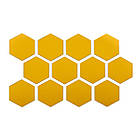 Дзеркальний декор акриловий самоклеючий 80*70мм золото, 12шт(D) SW-00002515