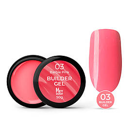 Гель для нарощування Mett Expert Builder gel Barbie pink №03 Малиновий 50 г