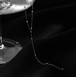Підвіска "Краватка" із сріблястими кулями, нержавіюча сталь, stainless steel, під срібло