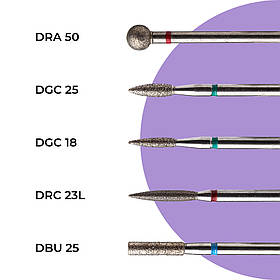 Набір фрез Nice for you №4 DGC25 DGC18 DRC23L DBU25 DRA40
