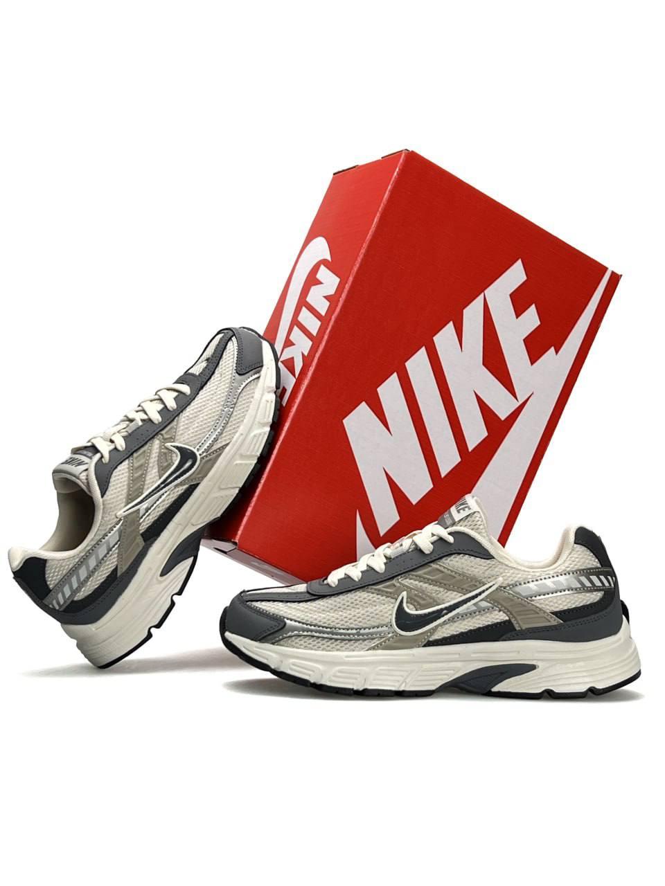 Чоловічі кросівки Nike Initiator M Beige Grey, кеди Найк шкіра нубук текстиль бежеві. Чоловіче взуття