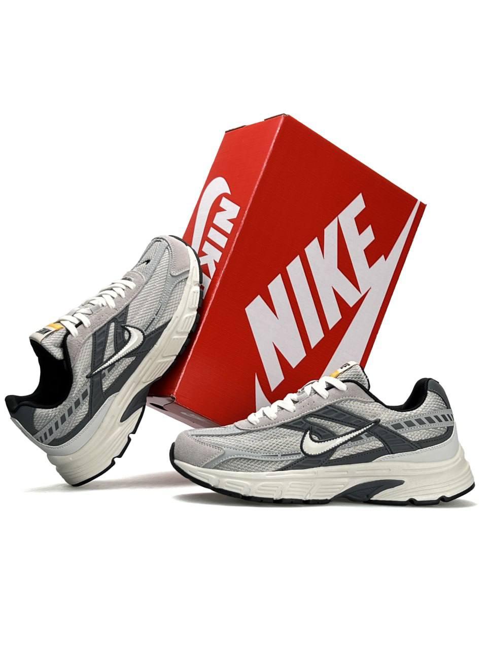 Чоловічі кросівки Nike Initiator M Light Grey, кеди Найк шкіра замша текстиль сірі. Чоловіче взуття весна осінь