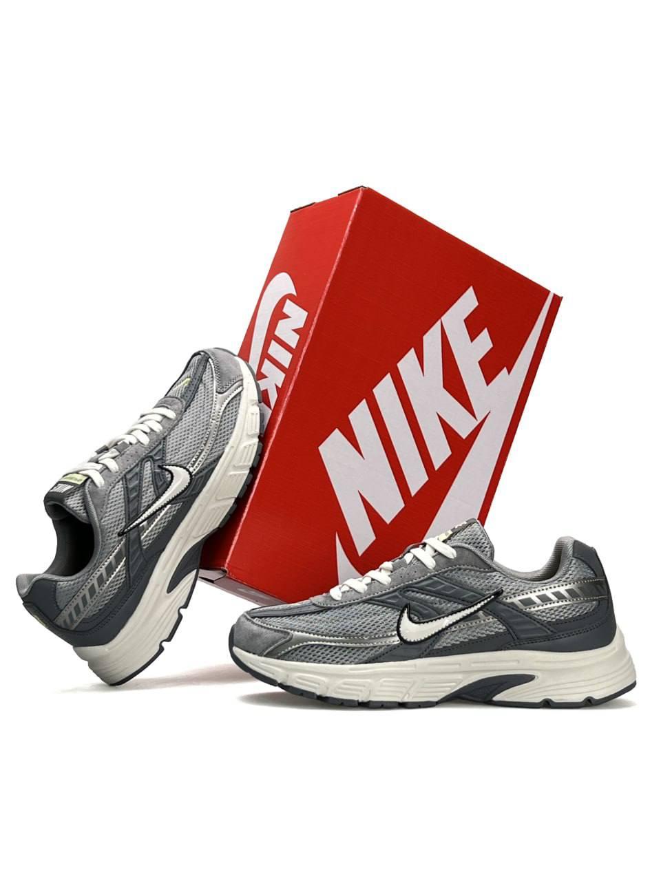 Чоловічі кросівки Nike Initiator M Grey Silver, кеди Найк шкіра замша текстиль сірі. Чоловіче взуття весна осінь
