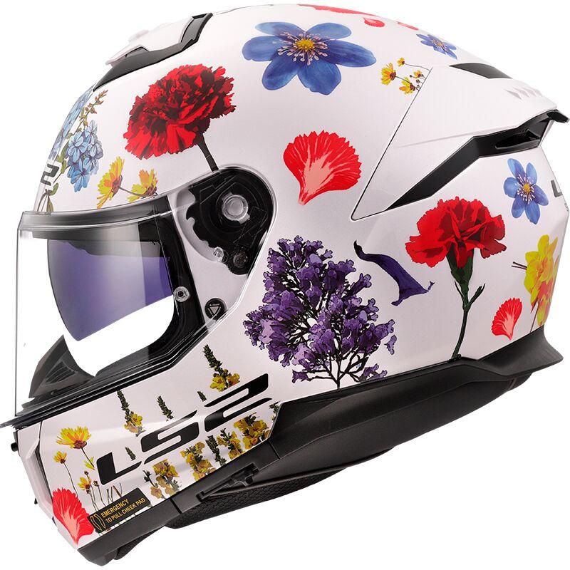 Мотошолом LS2 FF808 Stream II Flowers White