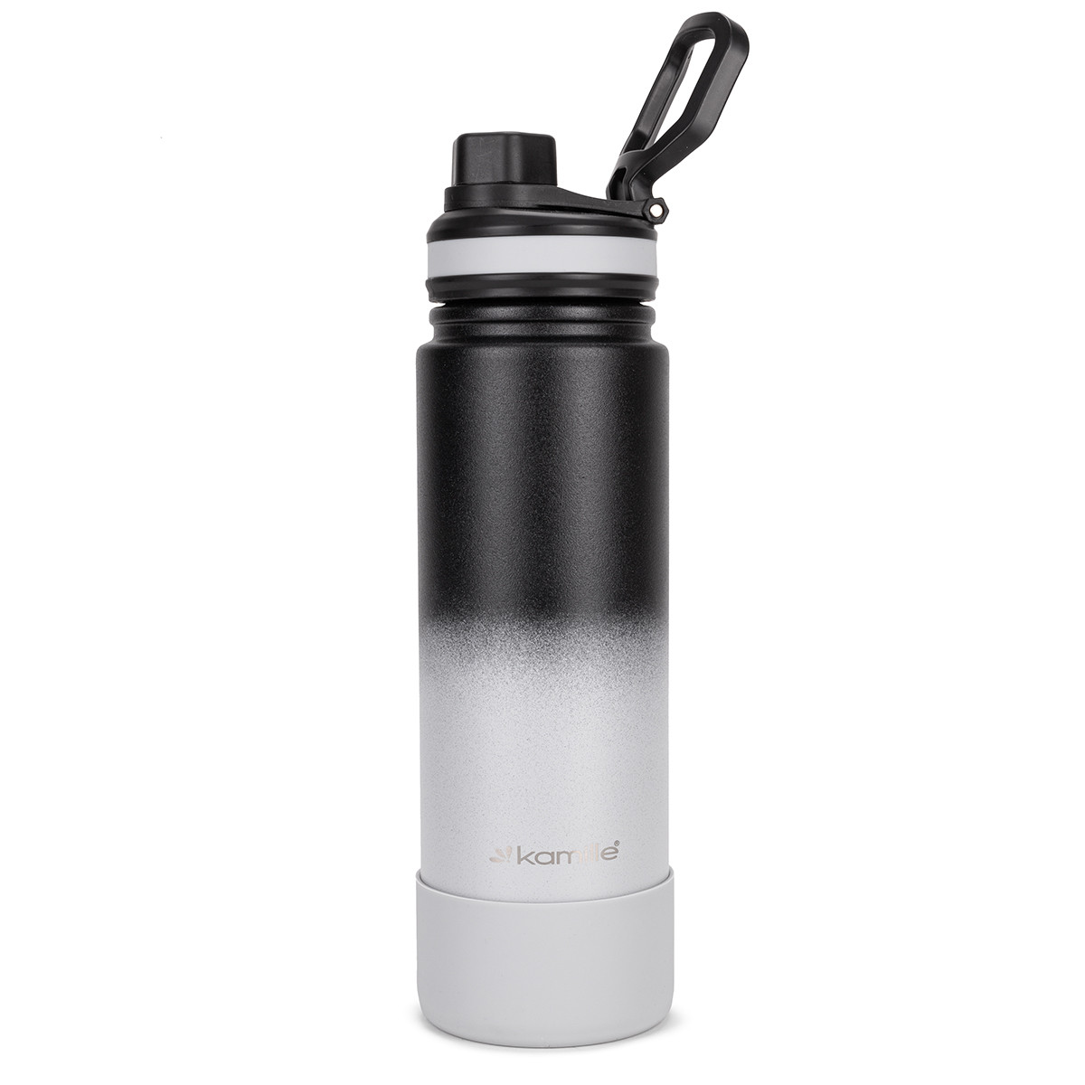 Термопляшка з нержавіючої сталі Kamille KM-2163 із силіконовою підставкою 720 мл, фото 1