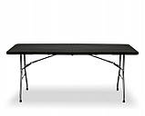 Садовий стіл розкладний 180см ЧОРНИЙ Manday Кейтеринговий бенкетний стіл Розкладний садовий стіл, фото 4