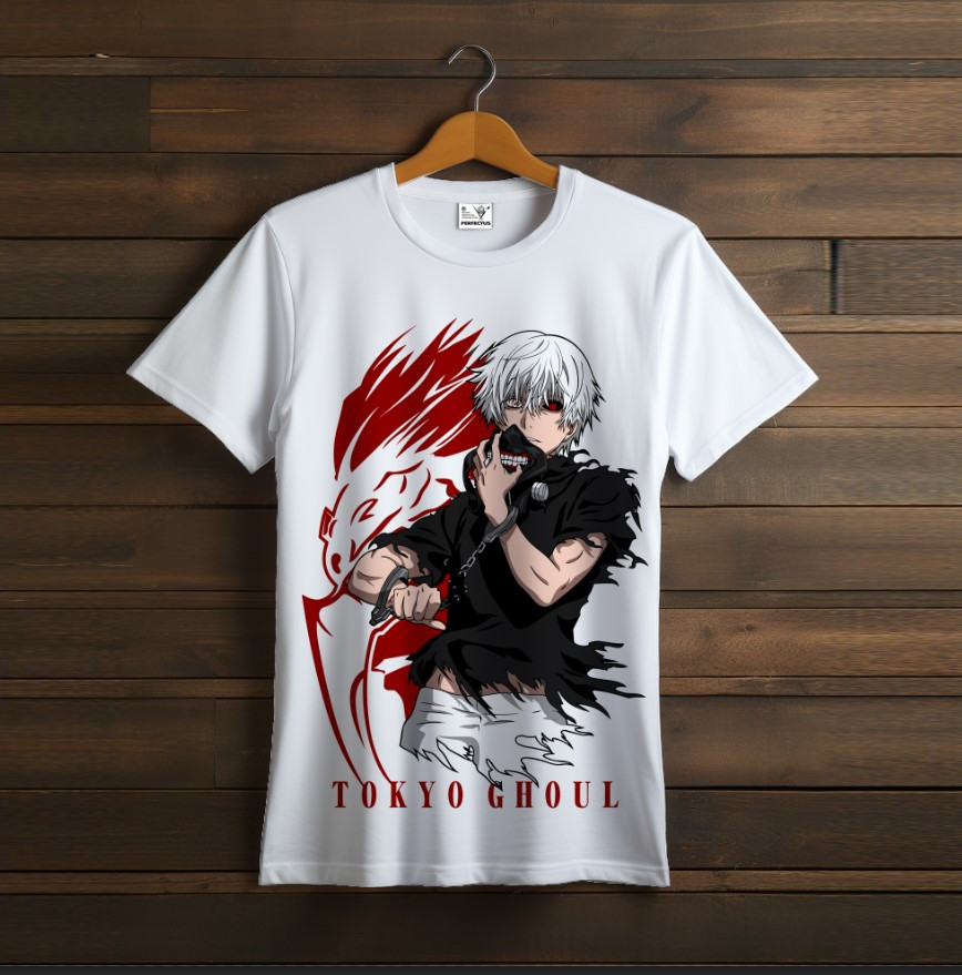Футболка унісекс з принтом "Tokyo Ghoul, Токійський гуль, аніме, манга, персонажі, Кен Канекі"
