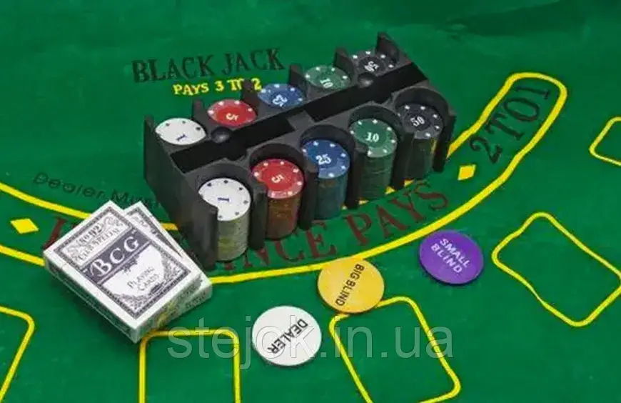 Покерний набір для покера на 200 фішек, фото 1