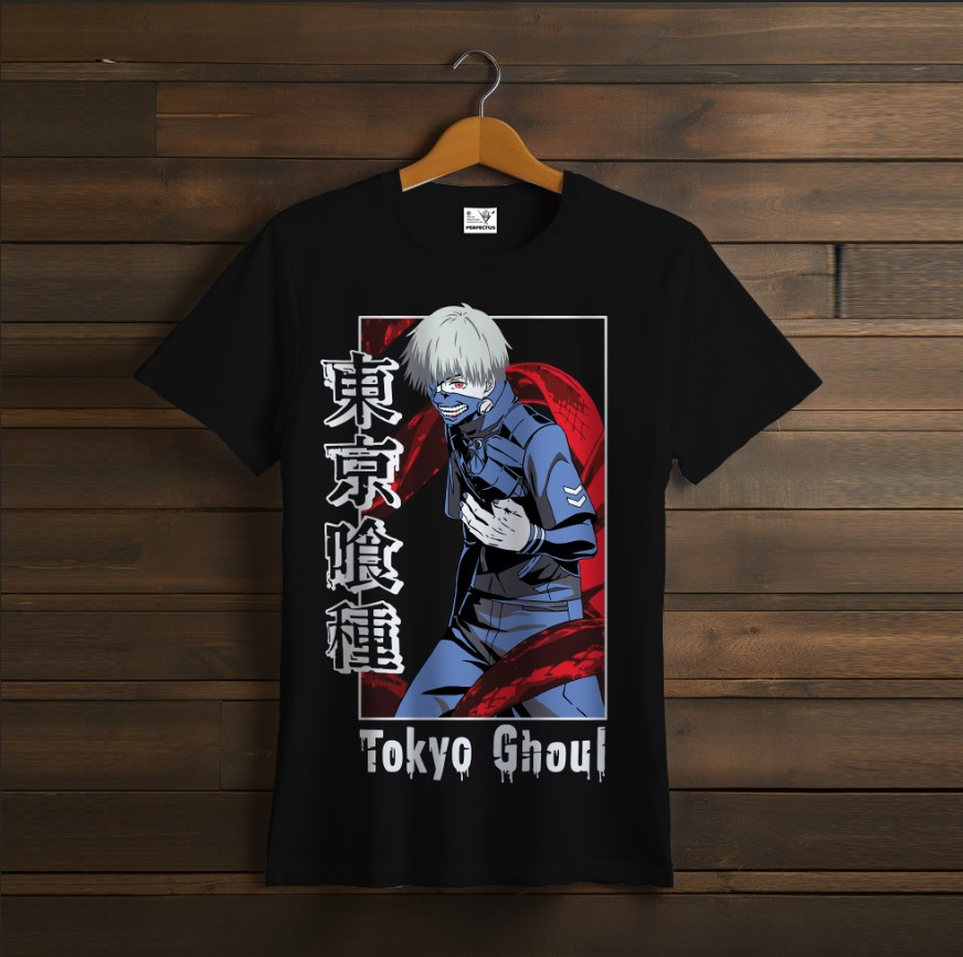 Футболка унісекс з принтом "Tokyo Ghoul, Токійський гуль, аніме, манга, персонажі, Кен Канекі" 2