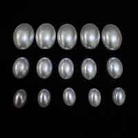 Напівперлина акрилова овальна White (11х16мм) 10шт