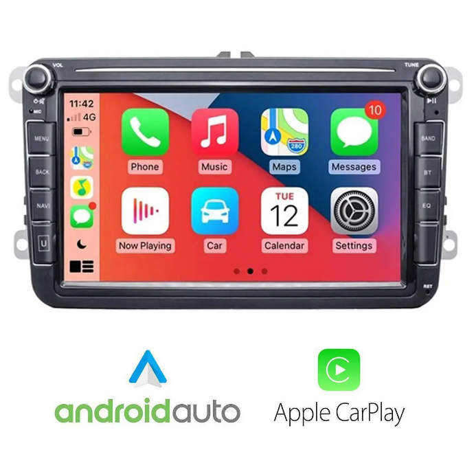 Автомагнітола штатна Android 2Din DZ8-8227 для Volkswagen, Skoda (8", 2/32GB, 4 ядра, CarPlay)