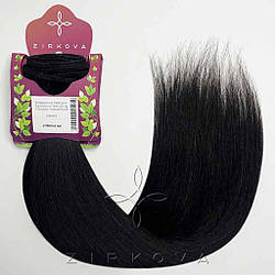 Натуральне Азіатське Волосся на Тресі 50 см 100 грам, Чорний №1B