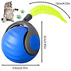 Інтерактивний м'ячик для кота з підсвіткою, від USB, 5,5см / Розумний м'ячик для котів / Смарт іграшка для котів, фото 8