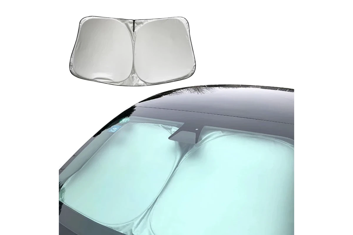 Сонцезахисна шторка на лобове скло 145×80 см захист від спеки та блякнення iC227, фото 1