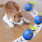 Інтерактивний м'ячик для кота з підсвіткою, від USB, 5,5см / Розумний м'ячик для котів / Смарт іграшка для котів, фото 2