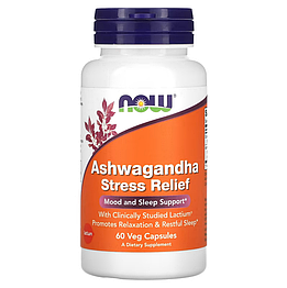 Ashwagandha Stress Relief Now Foods 60 капсул