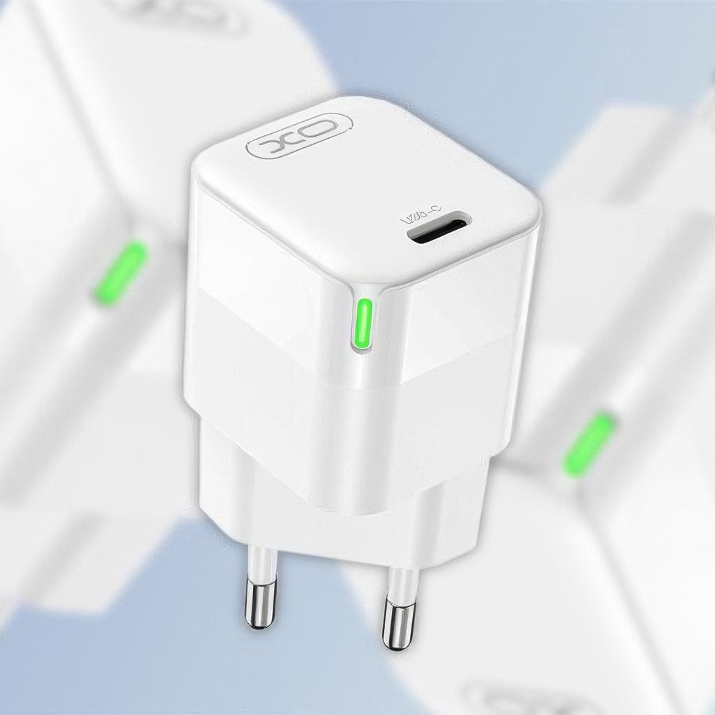 Зарядний пристрій для телефону XO CE06 PD 30W Type-C Білий, блочок для зарядки смартфона - адаптер