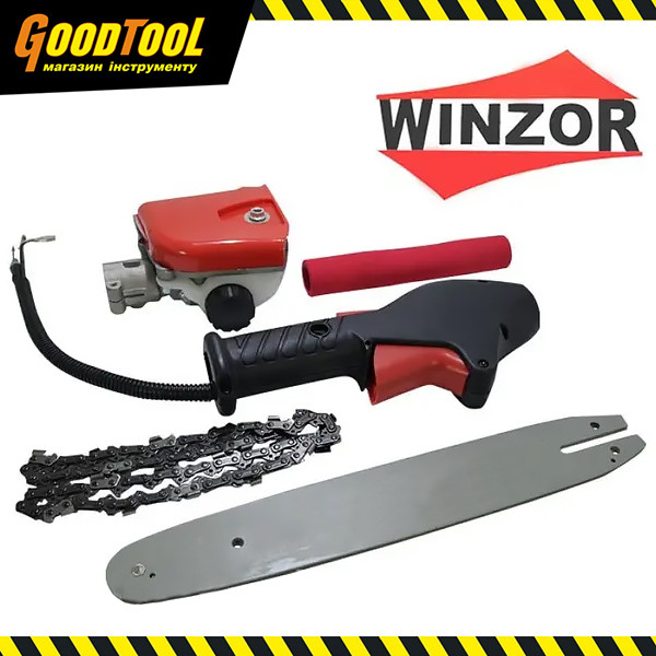 Насадка на косу Висоторіз (пила) + ручка газу д.26мм 9 шліців WINZOR