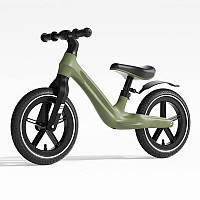 Дитячий біговел U-max з нейлоновою рамою та надувними колесами 12 дюймів і бризковиком, зелений матча